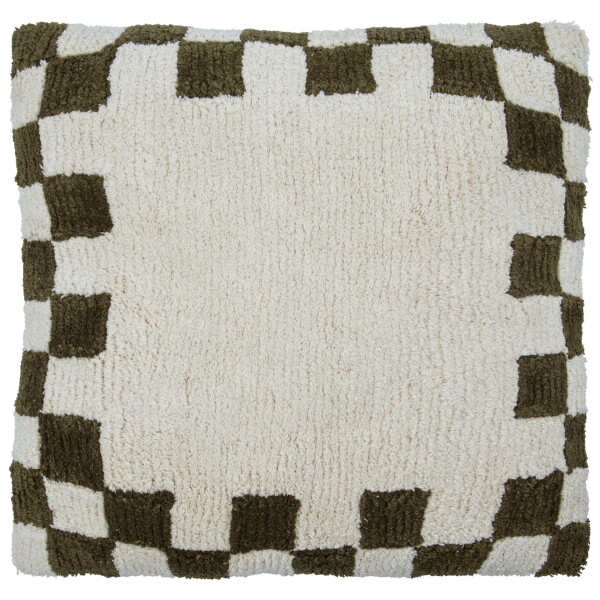 House Doctor Bavlněný povlak na polštář Chess Green 50 × 50 cm, zelená barva, textil