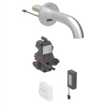 GEBERIT - Piave Elektronický umyvadlový ventil pod omítku, bateriové napájení, easy to clean, kartáčovaná nerez 116.263.SN.1