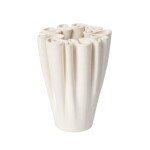 Ferm Living Kameninová váza Dedali Off-white Small, bílá barva, keramika