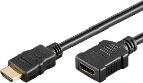 MicroConnect Prodlužovací kabel HDMI 1.4 (M) - HDMI 1.4 (F) 0.5m černá (HDM19190.5FV1.4)