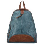 Trendy dámský koženkový kabelko-batůžek Lykos, džínově modrý