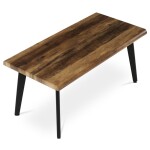 Stůl konferenční, 120x60x55 cm, MDF deska, dekor staré dřevo, kov, černý lak