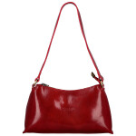 Módní dámská kožená kabelka na rameno Delami Vera Pelle Nemia, červená
