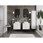 MEXEN/S - Orio koupelnová skříňka pod umyvadlo 60 cm s deskou, 1 šuplík, bílá mat 91A10-06047-1-BFC01