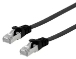 Equip Cat6a černá / Patch kabel / U/FTP / Plochý / LSZH / 1 m (607690)