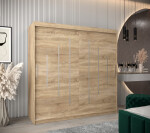 Šatní skříň Abi Y0 Barva korpusu: Dub artisan, Rozměry: 120 cm, Dveře: Černá