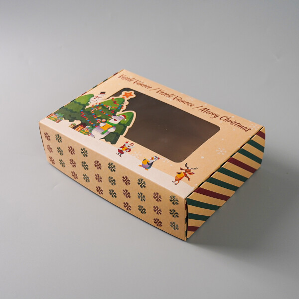 Cake star Vánoční krabice "stromeček" 25x17x7cm