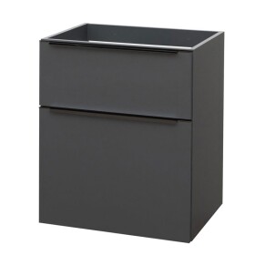 MEREO - Mailo, koupelnová skříňka 61 cm, antracit, černé madlo CN530SB