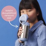B.box Termoska na pití s brčkem 350 ml béžová - Latte