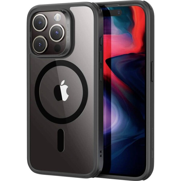 ESR Classic Hybrid HaloLock Case zadní kryt na mobil Apple iPhone 15 Pro transparentní, černá Kompatibilní s MagSafe