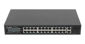 Lanberg RSFE-24P-2C-250 / Switch / 24x PoE+ 100 Mbps / 2x Combo Gigabit / 250W / Unmanaged / 19" (RSFE-24P-2C-250)