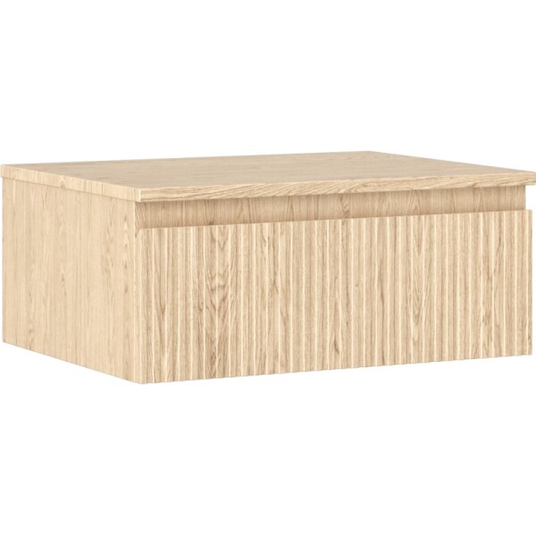 MEXEN/S - Rivel koupelnová skříňka pod umyvadlo 60 cm s deskou, 1 šuplík, reliéf , dub 91A20-06023-1-BFC81