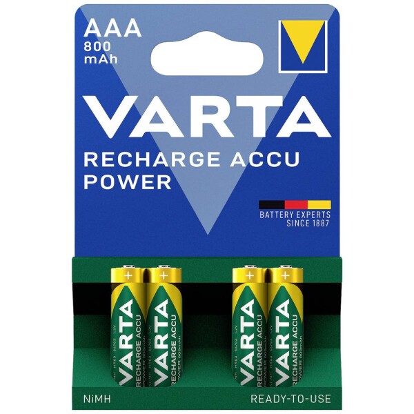 Varta Ready2Use Nabíjecí baterie AAA / 1.2V / 800 mAh / NiMH / 4 ks / v blistru (56703101404)