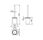 KLUDI - Vela C WC štětka nástěnná s držákem, sklo/kartáčovaný nikl 31974N5
