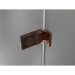MEXEN/S - Lunar-F L sprchový kout skládací dveře pravá 90 x 80, transparent, růžové zlato 836L-090-080-60-00-P