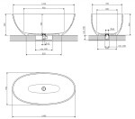 OMNIRES - SHELL M+ volně stojící vana, 148 x 75 cm, bílá mat SHELL148WWBM