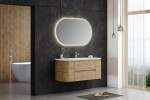 Koupelnová skříňka s umyvadlem Naturel Shelley 119x50x45 cm dub mat SHELLEY120OAK SHELLEY120OAK
