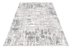 DumDekorace DumDekorace Šedý designový koberec se světlým abstraktním vzorem