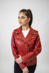 Dámská Kožená Bunda Křivák Raquel Zenith Brixton Červená Velikost: 2XL