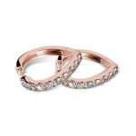 Elenys stříbrné pozlacené náušnice s krystaly Swarovski® 18K růžové zlato