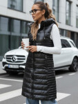 Dámská prošívaná vesta s kapucí TY5255 černá - FashionStreet L