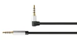 Python Audio kabel Jack 3,5 mm 4pin černý / Audio kabel / 0,5 m / zalomený konektor / pozlacené kontakty (GC-M0231)