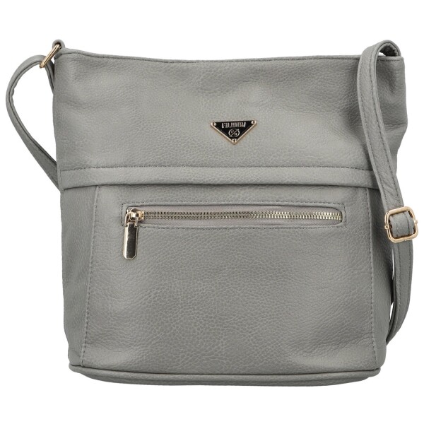 Stylová dámská koženková crossbody kabelka Isména, šedá
