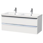 Koupelnová skříňka s umyvadlem Naturel Pavia 120x53x49 cm bílá mat chrom úchytka PAVIA3120ZCR PAVIA3120ZCR