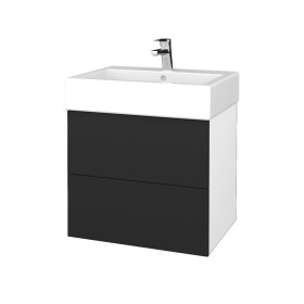Dřevojas - Koupelnová skříňka VARIANTE SZZ2 60 pro umyvadlo Duravit Vero - N01 Bílá lesk / N03 Graphite 266066