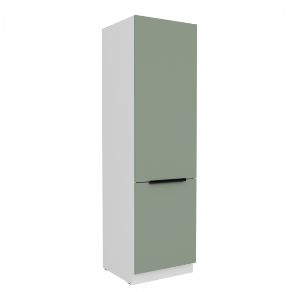 Vysoká skříňka pro vestavnou lednici Aria 60 LO-210 2F Barva korpusu: Bílá, Barva dvířek: SA - Aquamarine AFM