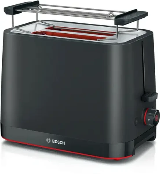 Bosch MyMoment TAT3M123 černá / Topinkovač / 950 W / 2 topinky / centrování chleba / rozmrazování (TAT3M123)