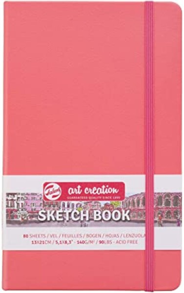 Talens Art Creation Sketch Book korálová tvrdá vazba 21x30cm 80