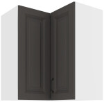 Horní rohová skříňka Stilo 60x60 GN-72 2F (90°) Barva korpusu: Dub artisan, Barva dvířek: Bílá