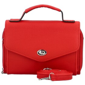 Stylová dámská koženková mini crossbody kabelka Milax, červená