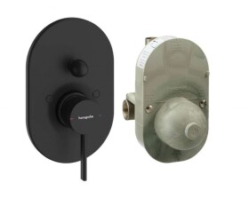 HANSGROHE - Zesis S Baterie pod omítku, pro 2 spotřebiče, s tělesem, matná černá 74418670