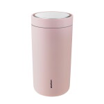 Stelton Nerezový termohrnek To Go Click Soft Rose 200 ml, růžová barva, kov