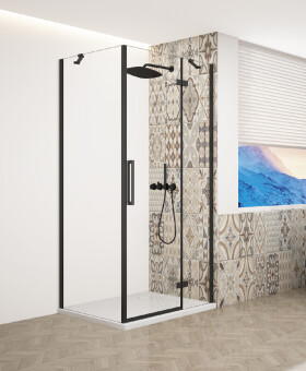 GELCO - TRINITY BLACK obdélníkový kout 1200x1000 pravý, čiré sklo, GT5610-12CR-B GT5610-12CR-B