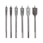 Vrtáky do dřeva ploché, 10,0 - 25,0, STALCO, set.6 ks