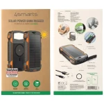 4smarts TitanPack Rugged UltiMag 20000mAh černá / Powerbanka / Solární panel / Qi nabíjení 15W / 20W (496560)