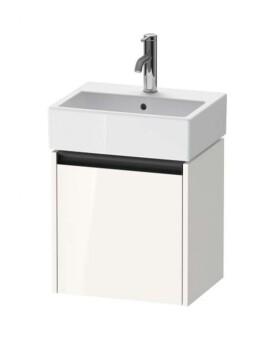 DURAVIT - Ketho.2 Umyvadlová skříňka 44x43x34 cm, 1 dvířka, panty vpravo, lesklá bílá K25070R22220000