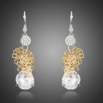 Náušnice Swarovski Elements Raquel, Bílá/čirá