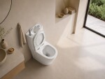 CERANO - WC kombi s umývátkem Cesso, Rimless - bezokrajové splachování + UF sedátko - spodní/zadní odpad - bílá lesklá - 61,8x38 CER-680362