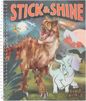 Dino world Dino World, 3501239, Stick & Shine, kreativní omalovánky s třpytivými fóliemi