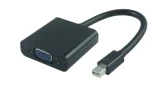 MicroConnect Adaptér Mini DP - VGA M-F / 15cm / Aktivní / černá (MDPVGA2B)