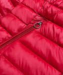 Červená oboustranná dámská prošívaná bunda Červená 3XL