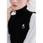 Vánoční brož se zirkony Sněhulák, Zlatá