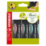 STABILO® GREEN BOSS Pastel - 4 ks sada - tyrkysová, zelená, růžová, fialová (6070/4-2)