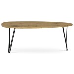 Konferenční stůl, MDF deska, dekor divoký dub, černý kov