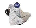 Bomimi Zavinovací deka do autosedačky VELVET lesní zvířátka, šedá (BO2307GRY010)