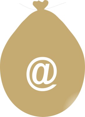 Balónek znak @ zlatý balonky.cz Balónek znak @ zlatý balonky.cz